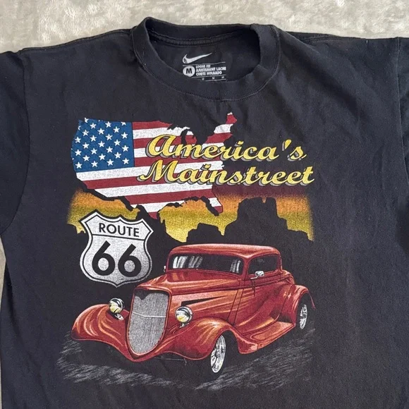 Nike Black Route 66 Graphic Tee - Picture 1 of 3